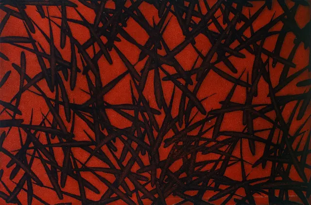 10. Movement F-8309, Aquatint, 30X20cm. 1983