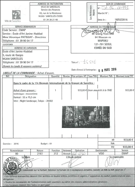 2016 0308 France Invoice