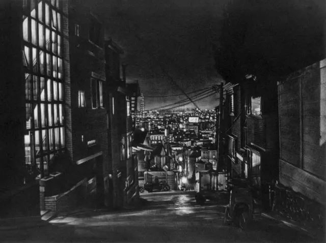 25. Night Landscape-9708. Mezzotint, 40X30cm. 1997.