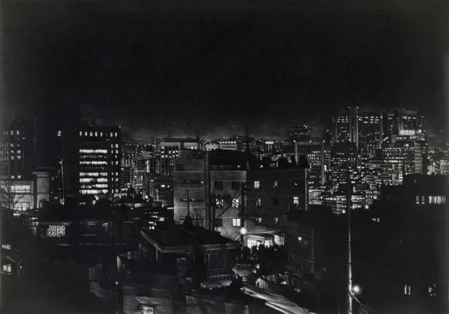 27. Night Landscape-9802. Mezzotint, 50X35cm. 1998.