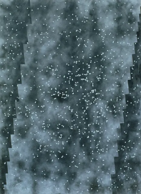 3, Space movement. Oil painting, 97X130cm. 1976