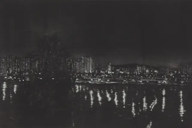 42. Night Landscape-200132 Mezzotint 60X40, 2015