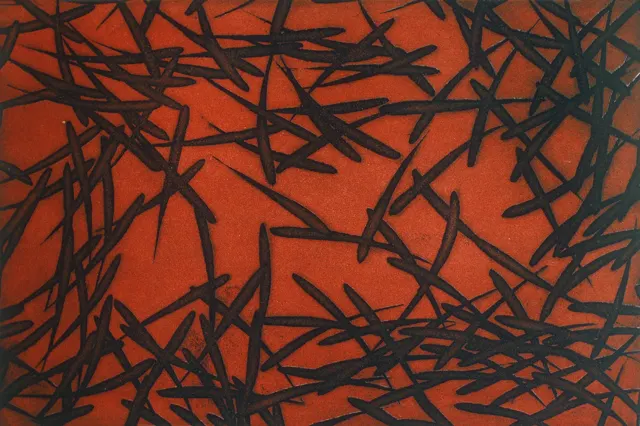 6. Movement F-8304, Aquatint, 30X20cm. 1983