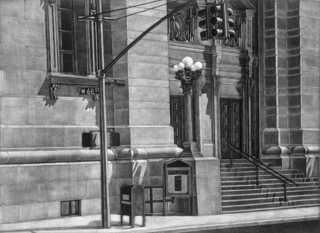 6..Street Landscape-8905. mezzotint, 25X32cm, 1989
