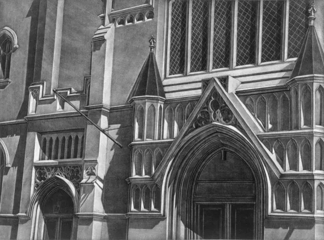 7..Street Landscape-8911. mezzotint, 25X32cm, 1989