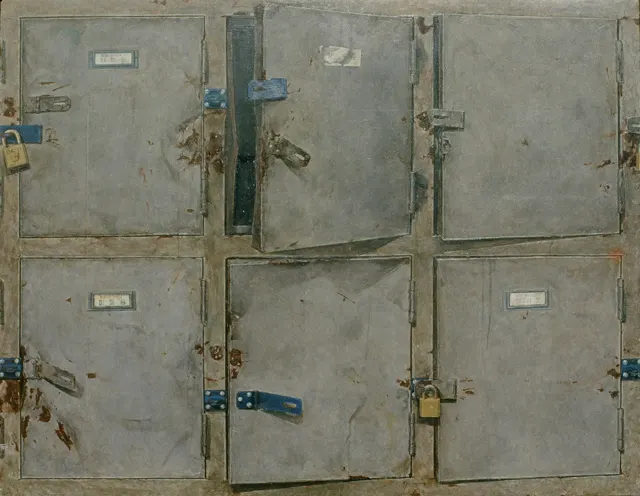 8. Cabinet-I, Oil painting, 90X130cm, 1978