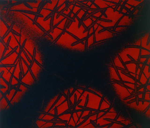 8. Movement F-8306, Aquatint, 25X20cm. 1983