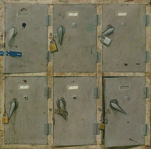9. Cabinet-3, Oil painting, 130X130cm, 1978