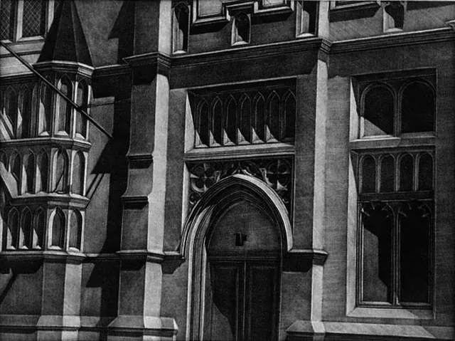 9..Street Landscape-8913. mezzotint, 25X32cm, 1989